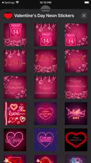 valentines day neon stickers iphone screenshot 4