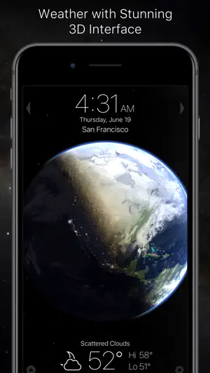 Living Earth - Clock & Weather screenshot 1