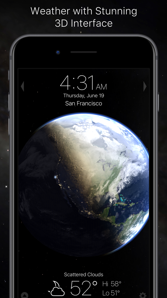 #1. Living Earth - Clock & Weather (iOS) By: Radiantlabs, LLC