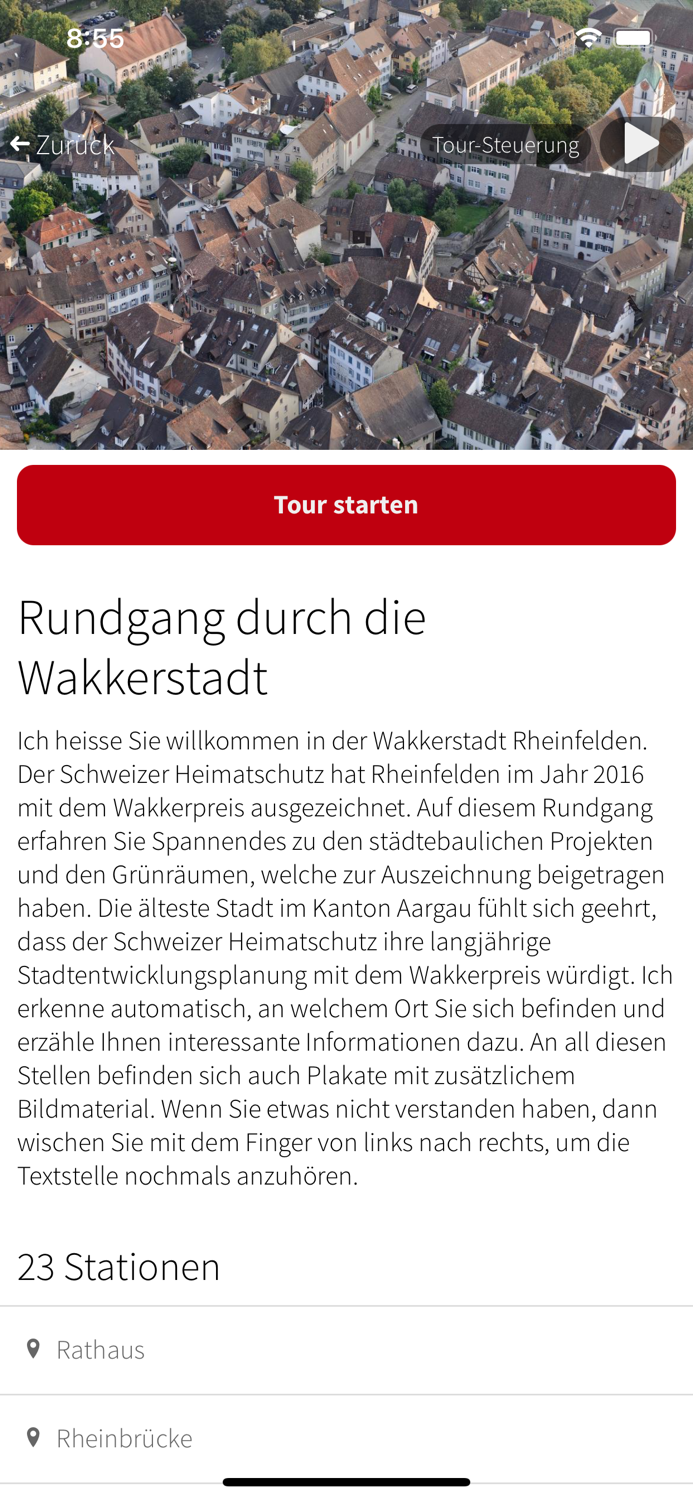 App nach Rheinfelden