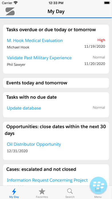 Swyft Mobile for Salesforce Screenshot