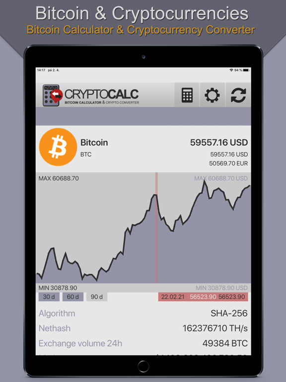 Screenshot #6 pour Bitcoin & Crypto Calculator