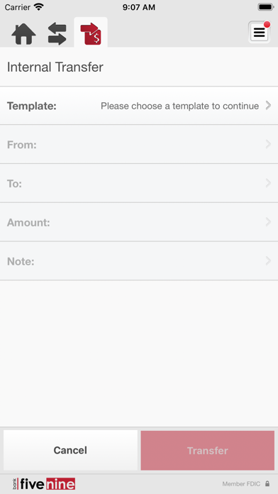 Bank Five Nine Business Mobile Screenshot