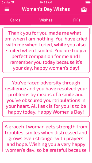 Screenshot #3 pour Women's Day Wishes & Cards