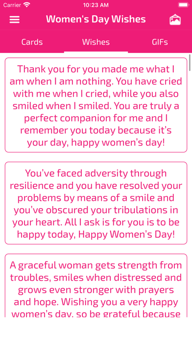 Women's Day Wishes & Cards Screenshot
