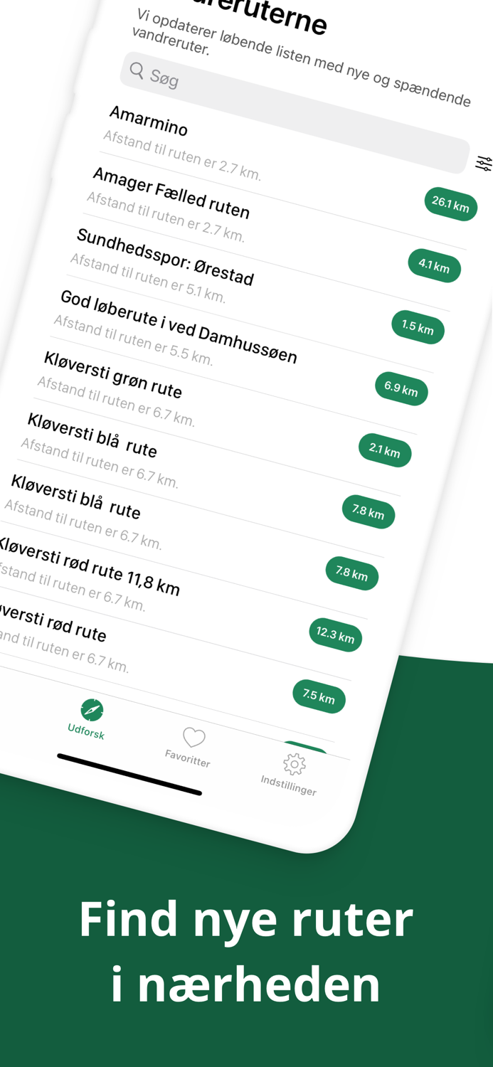 Vandreruter og Vandreture i DK