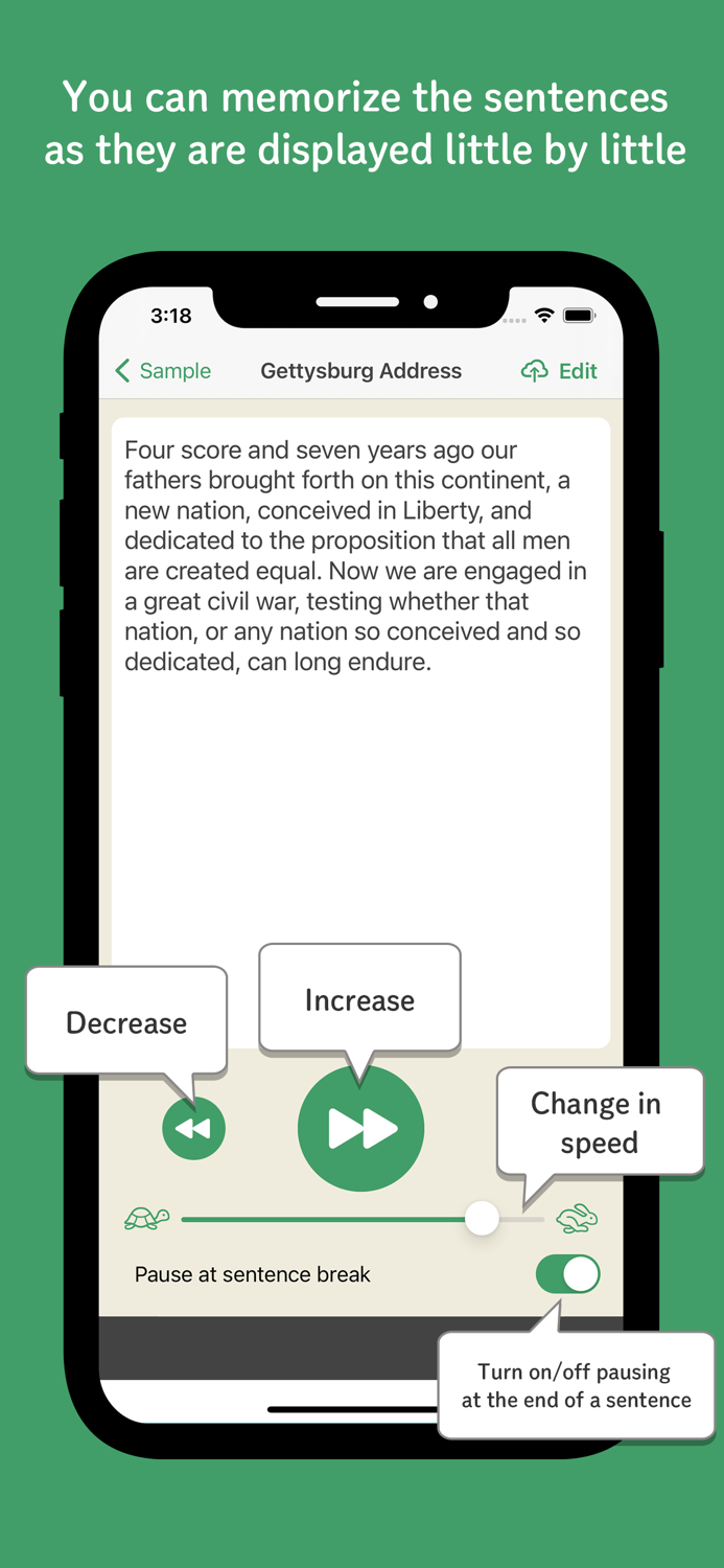 Memorize long sentences