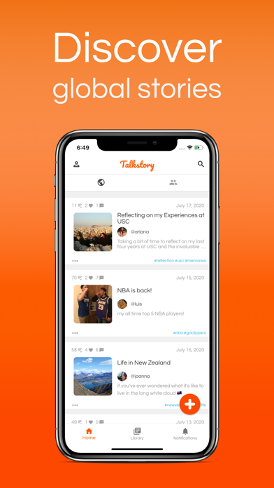 Talkstory - What's your story? iPhone screenshot 1 - Social Networking app
