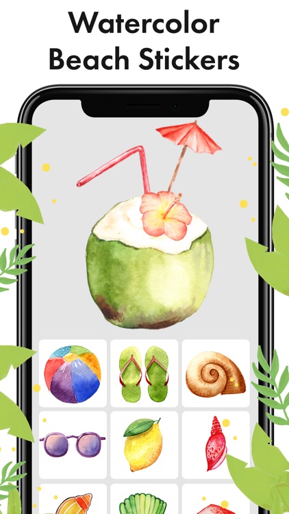 The Watercolor Beach Stickers