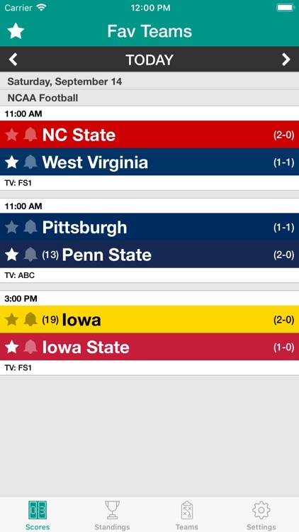 College Football Scores Live