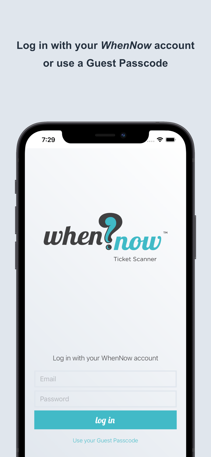 WhenNow Ticket Scanner