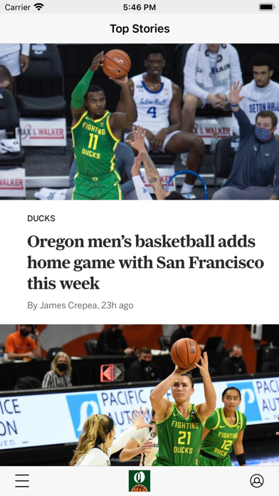 Ducks Basketball News Screenshot