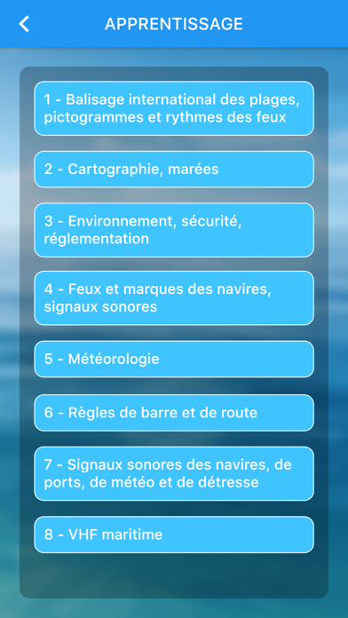Permis bateau côtier ENF Screenshot