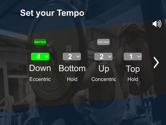 Tempo Training iPad app afbeelding 1
