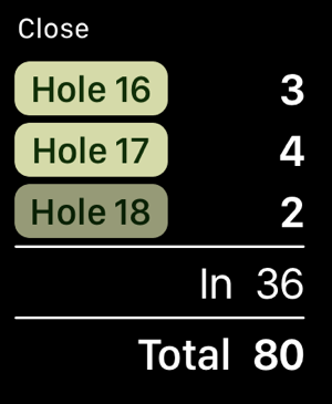 ‎FlinkGolf - Scorecard Screenshot