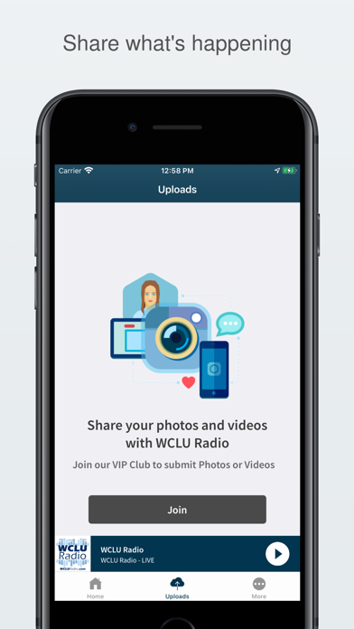 WCLU Radio Screenshot