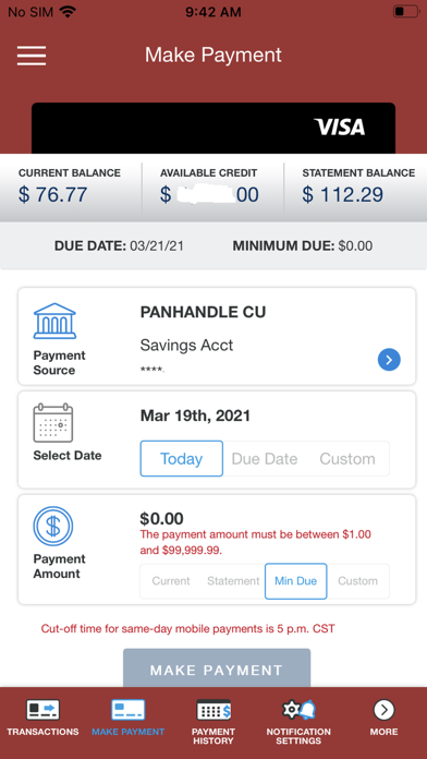 Panhandle Credit Card Manager screenshot 4