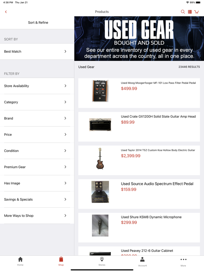 Guitar Center Shop for Gear