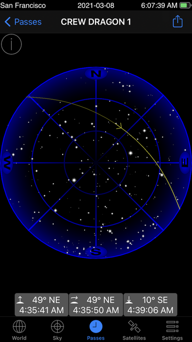 GoSatWatch Satellite Tracking Screenshot