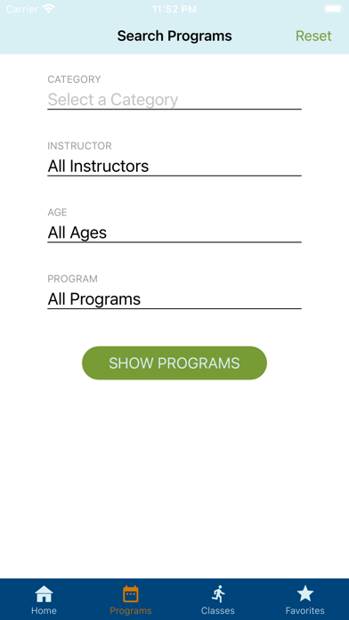 MUSC Wellness Center Screenshot
