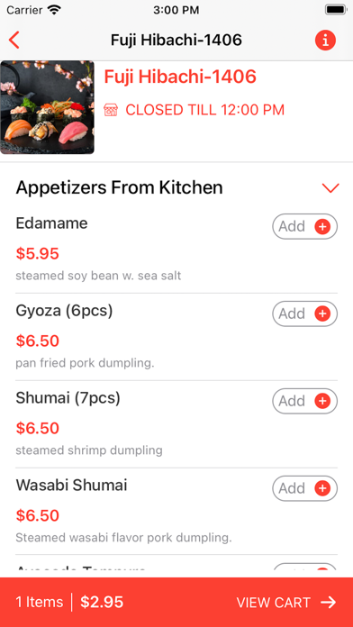 Fuji Hibachi Screenshot