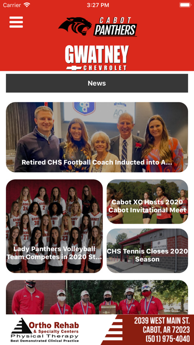 Cabot Panthers Athletics Screenshot