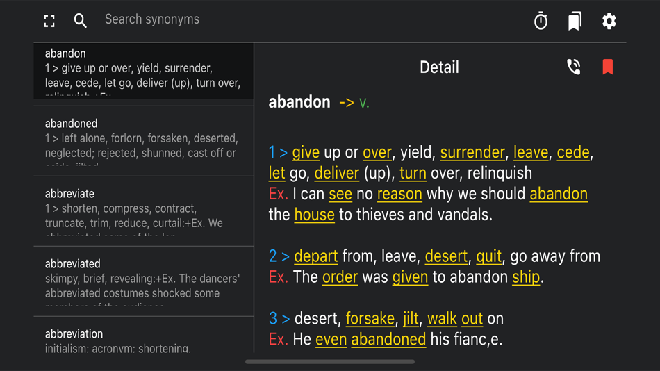 #5. A-Z Synonyms Dictionary (iOS) By: Ngov chiheang