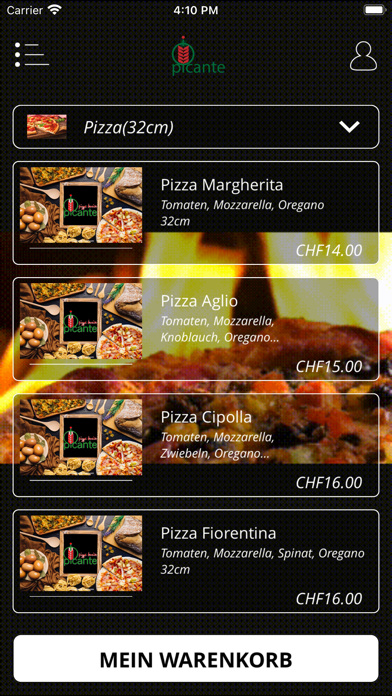 Pizza Picante Wädenswil Screenshot