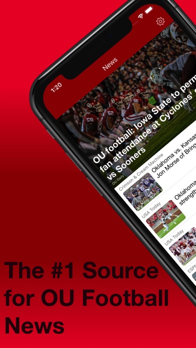 SoonerApp Oklahoma Football Screenshot