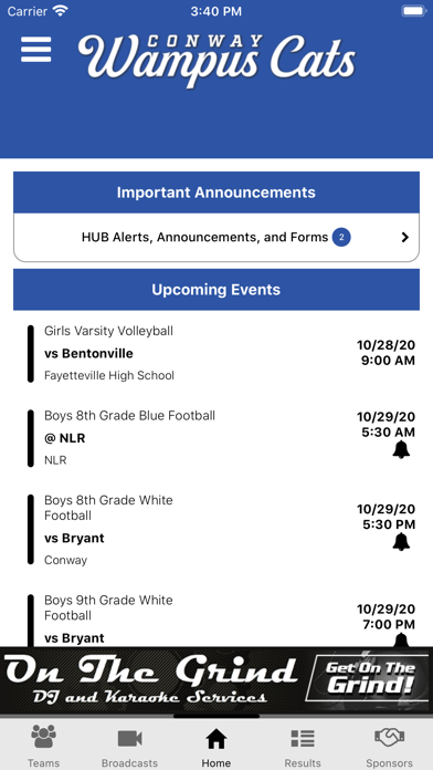 Conway Wampus Cats Athletics Screenshot