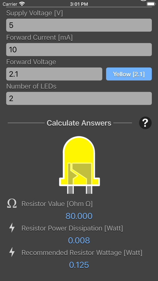 #5. LED Resistor Calculator Plus (iOS) 由: Nitrio