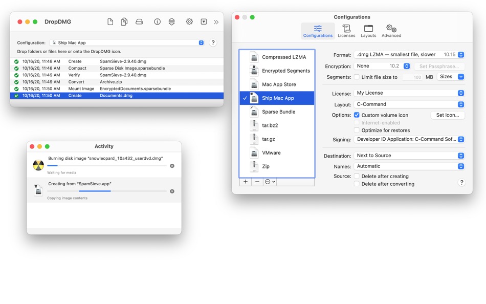 #1. DropDMG (macOS) 由: C-Command Software, LLC