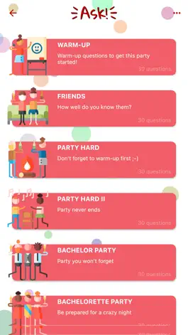 Game screenshot Ask! Party card and quiz game hack