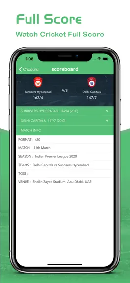 Game screenshot Cricguru - Live Cricket Score apk
