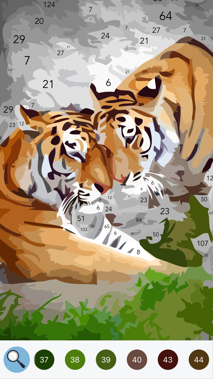 Paint the Photo by Number Game