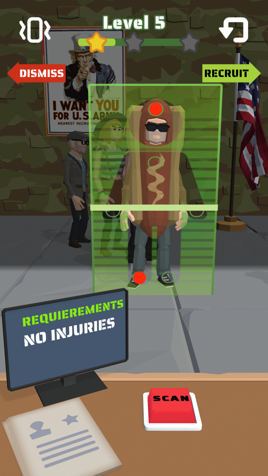 #6. Army Recruiter Simulator (iOS) By: LIPSAR STUDIO, OOO