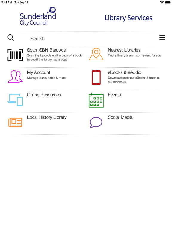 Screenshot #1 for Sunderland Libraries