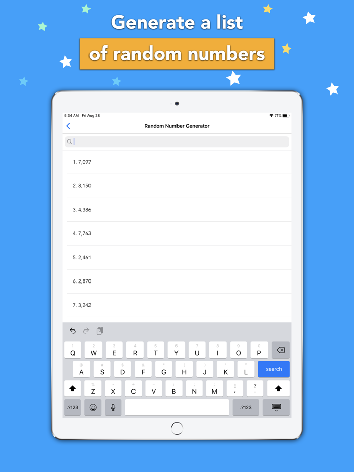Random Number Generator Tool