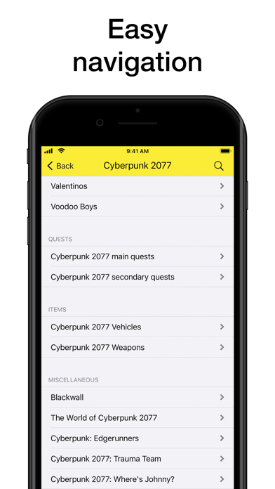 Pocket Wiki for Cyberpunk 2077 Screenshot