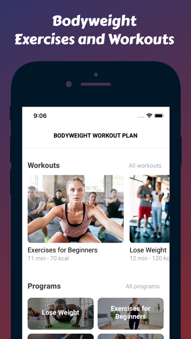 Bodyweight Workout Program Screenshot