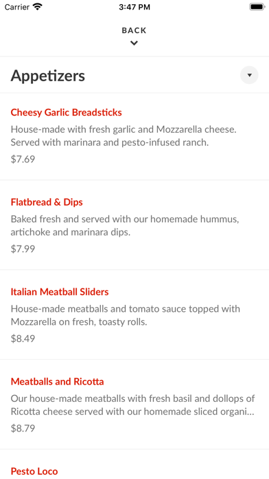 Tampa Pizza Company Screenshot