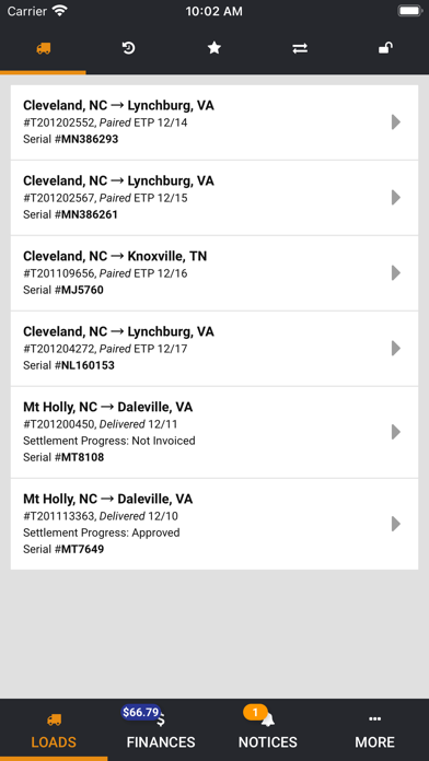 TruckMovers Touch Screenshot