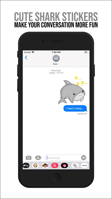 Screenshot #1 pour Cute Shark Stickers