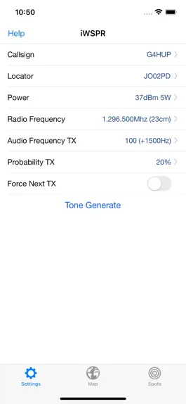 Game screenshot iWSPR TX - QRP Hamradio hack