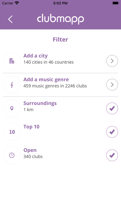 Clubmapp Screenshot
