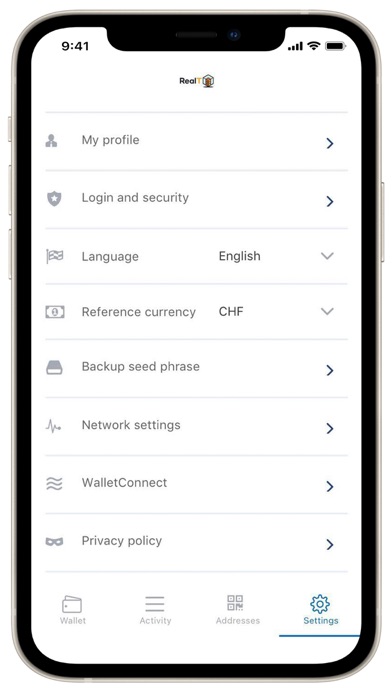 RealT Wallet Screenshot