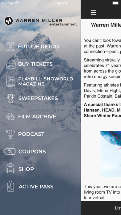 Warren Miller Entertainment Screenshot