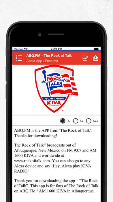 ABQ FM - Rock of Talk Screenshot