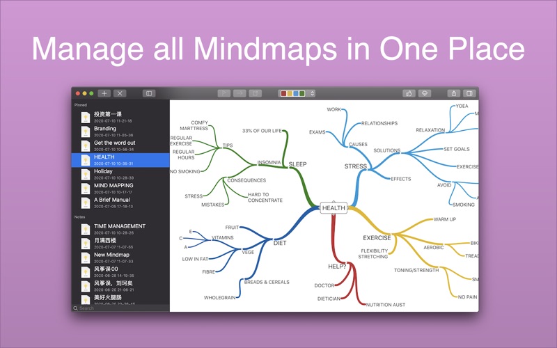 mindmap notes iphone screenshot 3