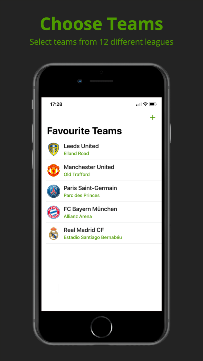 Teams - Soccer Widget